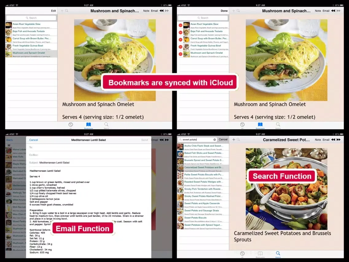 Capturas de pantalla de 500 Superfood Recipes iPad 