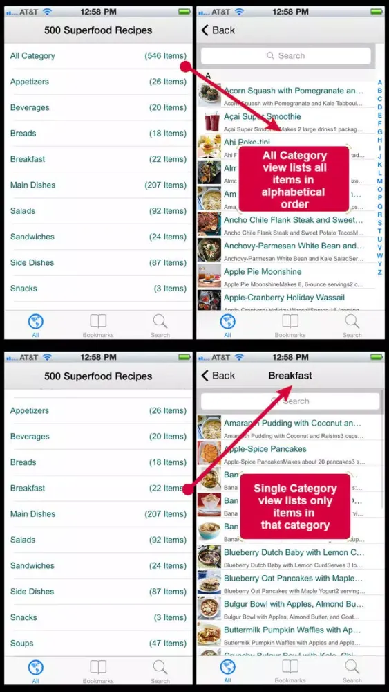 Capturas de pantalla de 500 Superfood Recipes