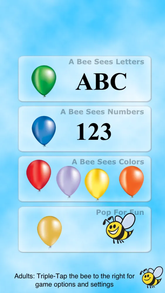 Tangkapan skrin A Bee Sees - Learning Letters, Numbers, and Colors