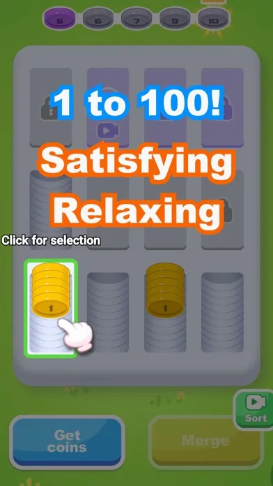 Tangkapan layar Coin Merge&Sort-relax satisfy