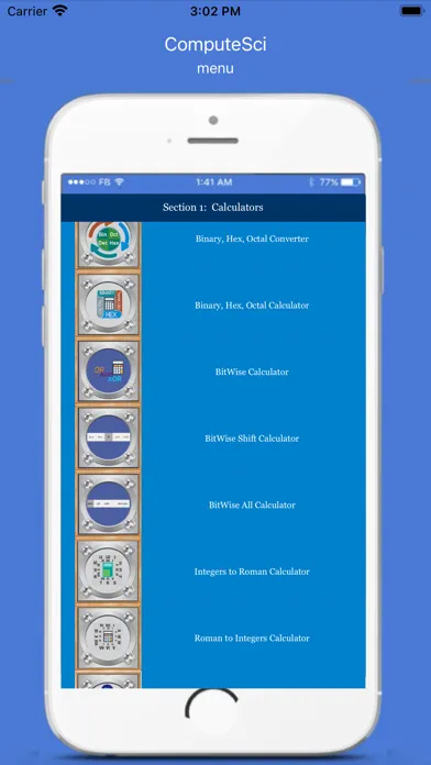 ภาพหน้าจอของ Compute Sci Lite Calculator