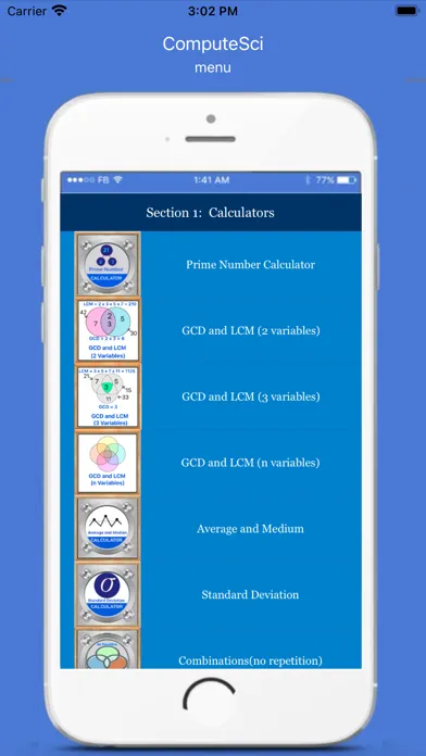 ภาพหน้าจอของ Compute Sci Lite Calculator