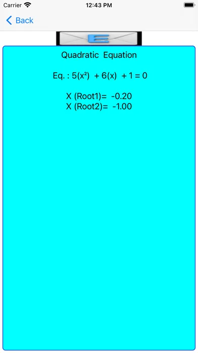EqSolver Basic Calculator स्क्रीनशॉट