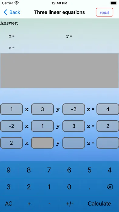 EqSolver Basic Calculator स्क्रीनशॉट