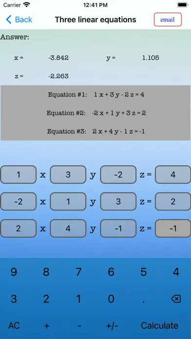 EqSolver Basic Calculator स्क्रीनशॉट