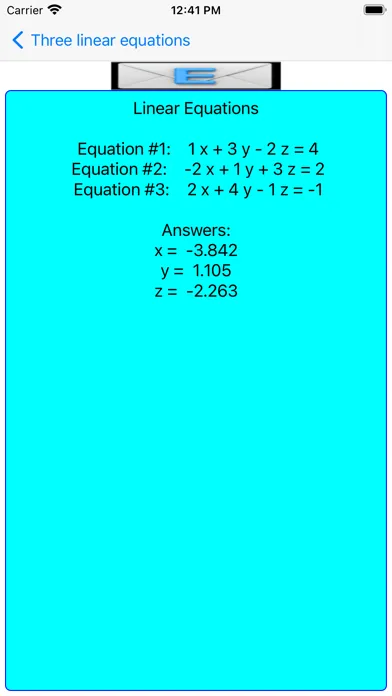 EqSolver Basic Calculator स्क्रीनशॉट