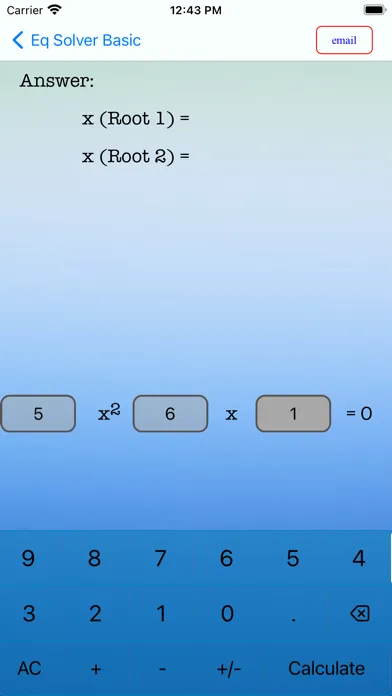 EqSolver Basic Calculator स्क्रीनशॉट