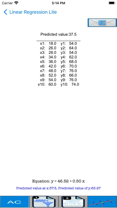 Linear Regression Equation 스크린샷