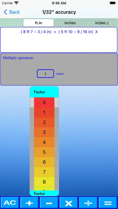 Скриншоты Slider Imperial Calculator