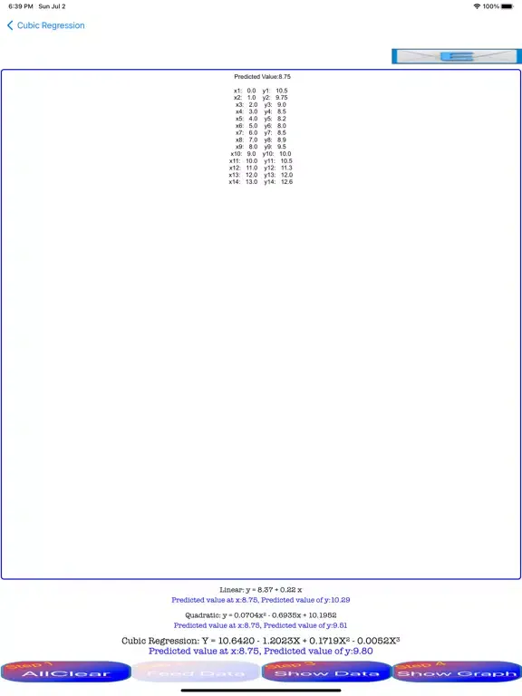 Cubic Regressions iPad 应用截图