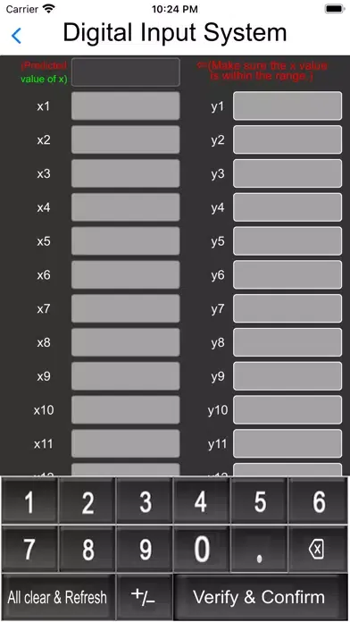 Capturas de tela do Quadratic Regression Pro