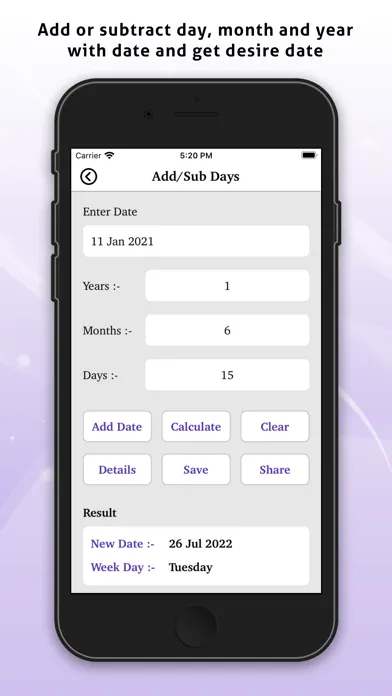 Capturas de tela do Age Calculator - Find Age