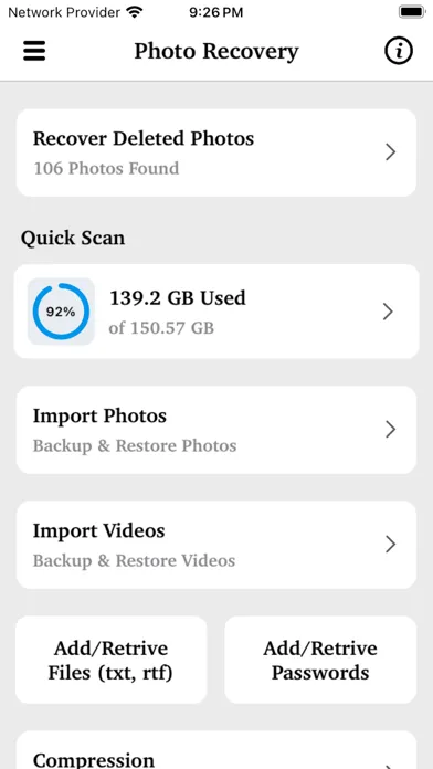 Photo Recovery - Restore Files স্ক্রিনশট
