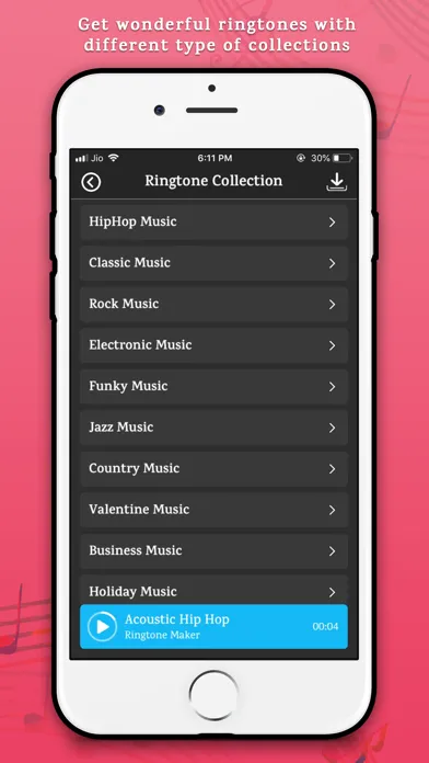 ภาพหน้าจอของ Ringtone Maker for iPhones