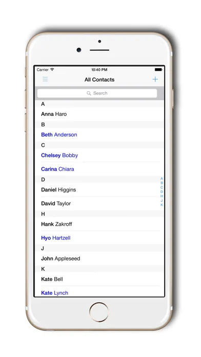 Tangkapan layar Private Contacts Lite App