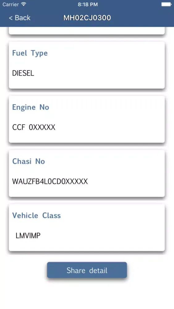 Capturas de pantalla de Vehicle Registration Info