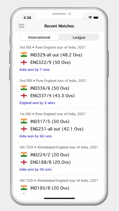 ภาพหน้าจอของ Cricview - Cricket live score