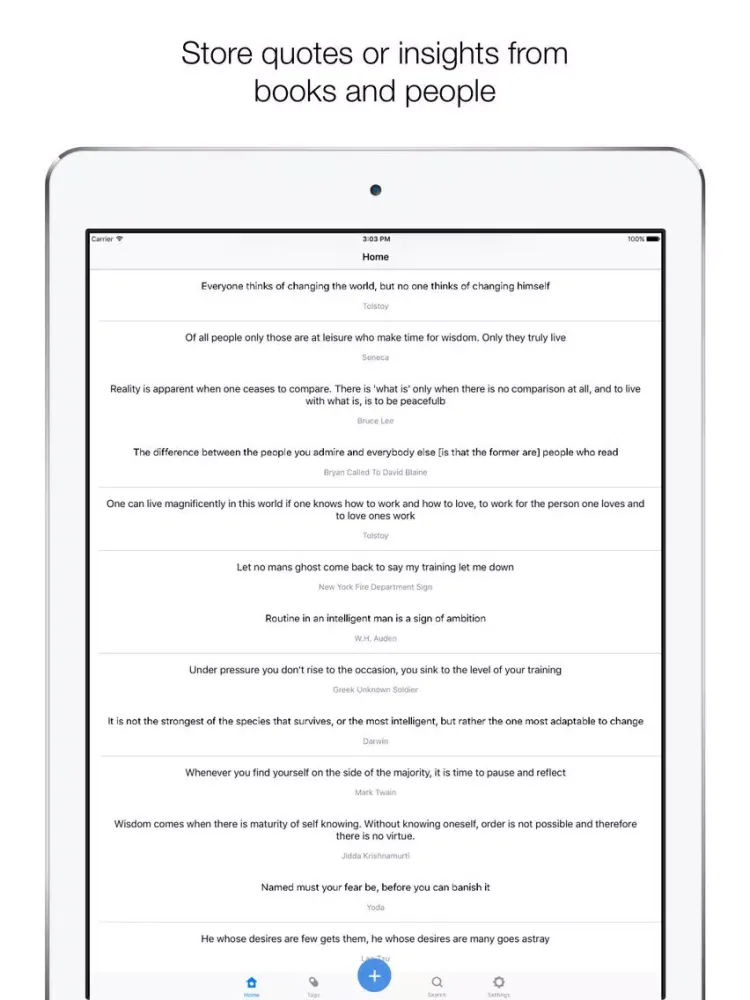 Quote Keeper iPad 应用截图
