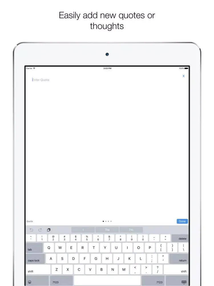 Quote Keeper iPad 应用截图
