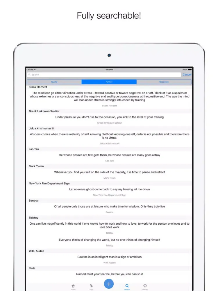 Quote Keeper iPad 应用截图