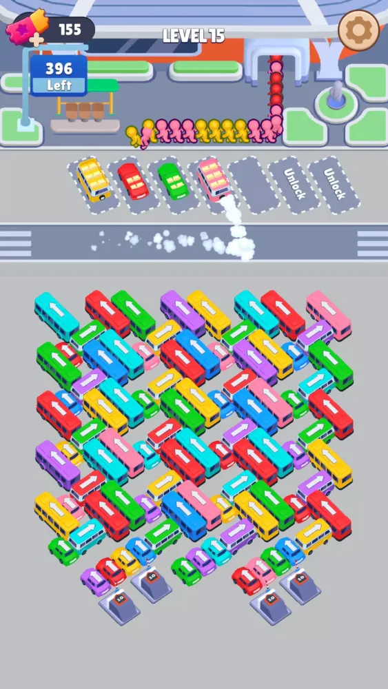 Tangkapan layar Bus Sort: Car Parking Jam
