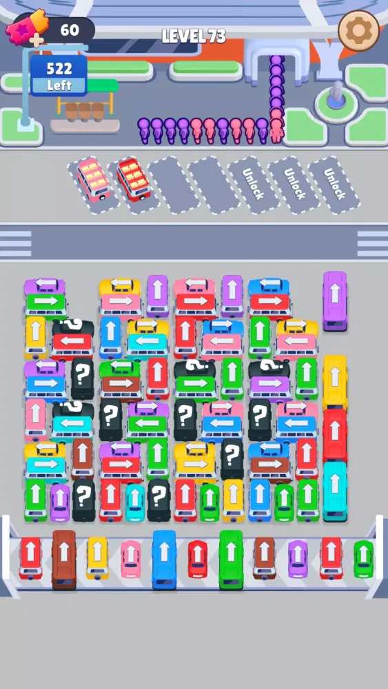 Tangkapan layar Bus Sort: Car Parking Jam