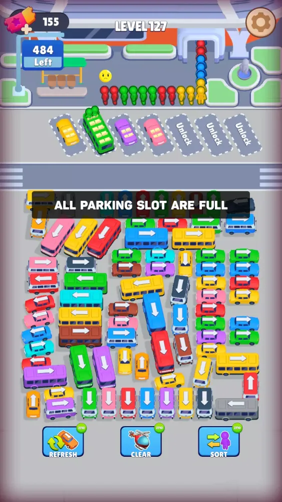 Tangkapan layar Bus Sort: Car Parking Jam
