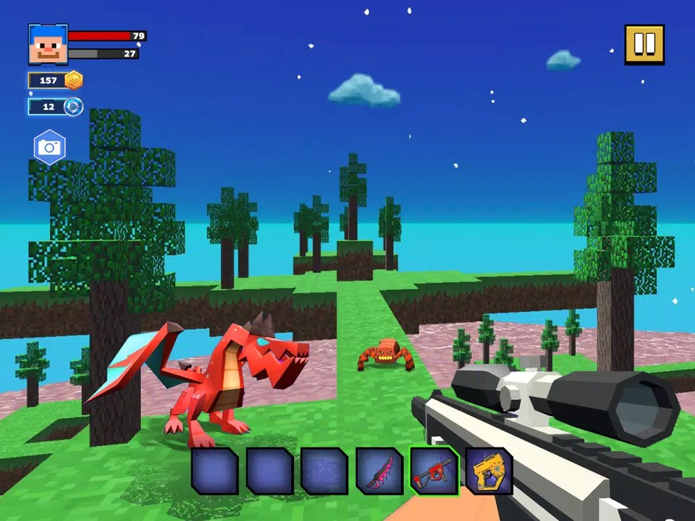 Fire Craft: 3D Pixel World iPad  스크린샷