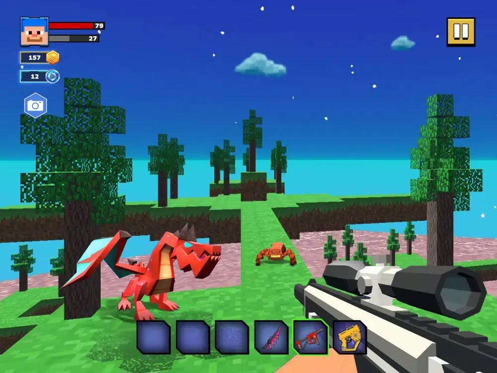 Fire Craft: 3D Pixel World iPad  स्क्रीनशॉट