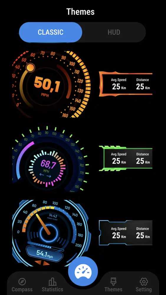 GPS HUD Speedometer & Compass Screenshots