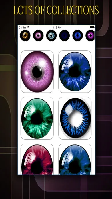 Ảnh chụp màn hình của Eye Color Changer +  Change Eyes Colors With Colorful Eye Effects