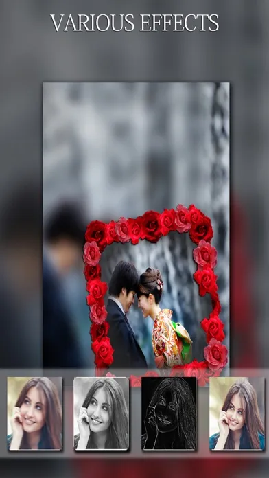 Tangkapan skrin LOVE CAMERA ++ Romantic Photos Effects & Pip Photo Editor