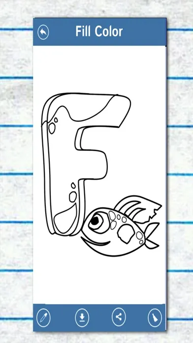 Capturas de tela do ABC English Letter Coloring -  Color Book For Children