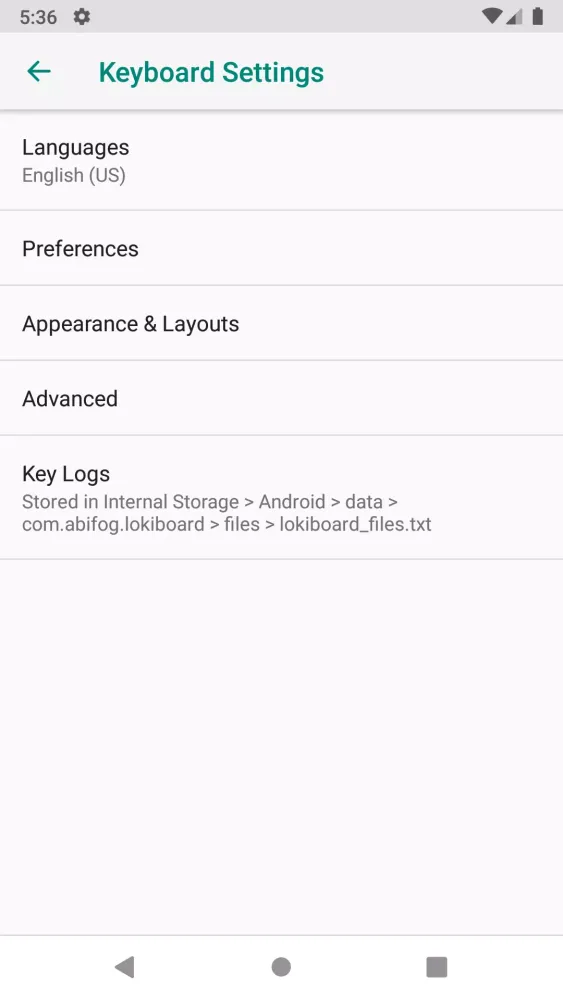 LokiBoard - Android Keylogger Screenshots
