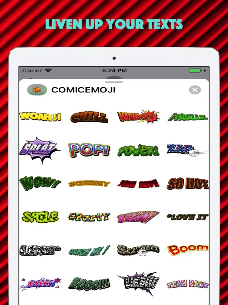 ภาพหน้าจอของ Comicmoji iPad 