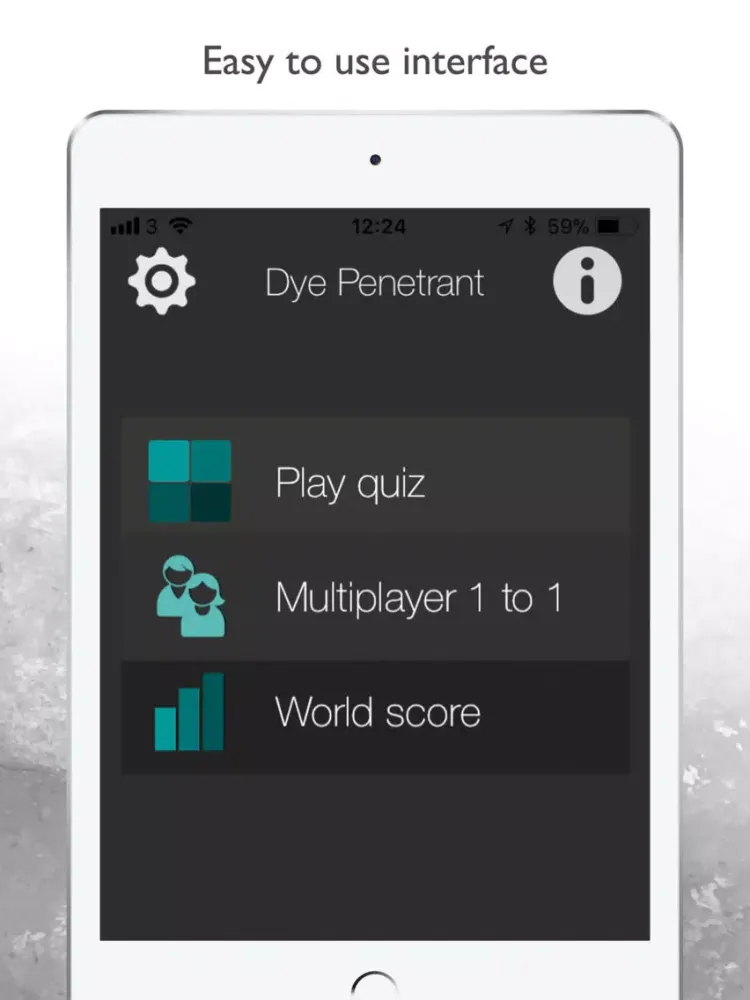 Capturas de tela do Dye Penetrant Inspection iPad 