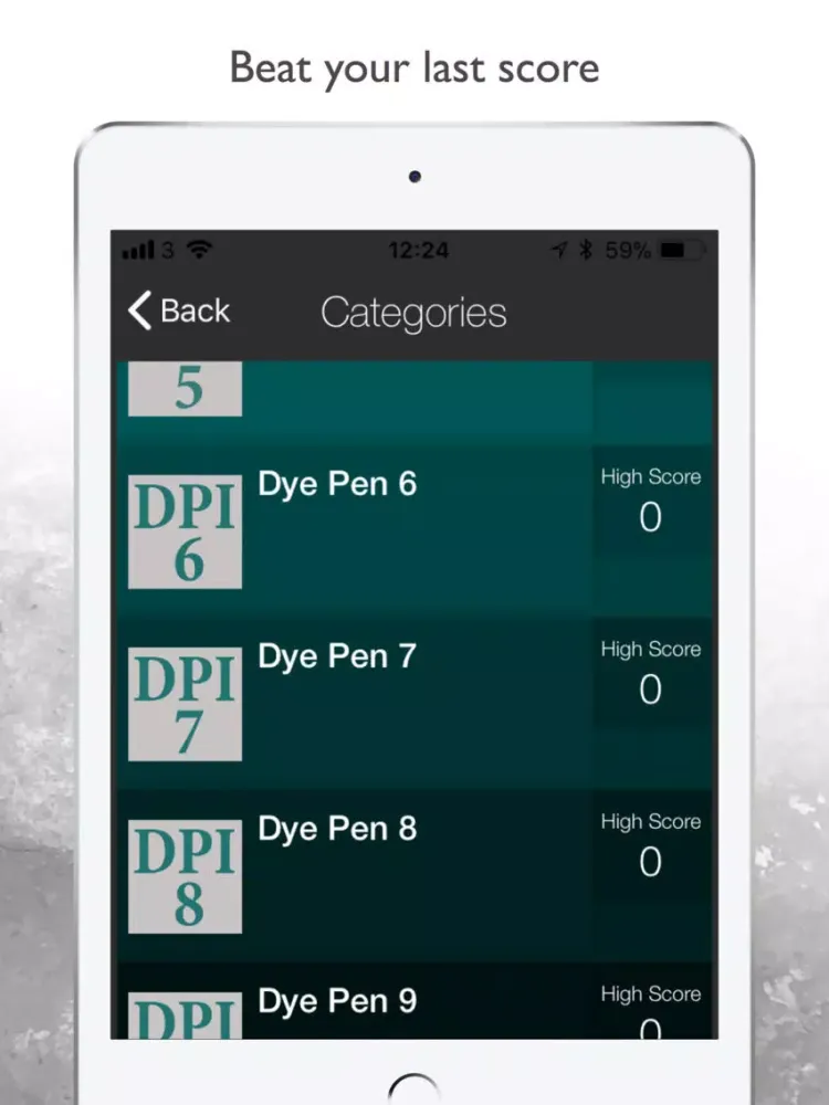 Capturas de tela do Dye Penetrant Inspection iPad 