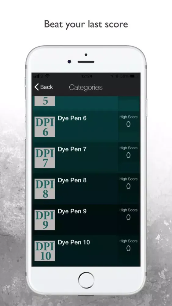 Capturas de tela do Dye Penetrant Inspection
