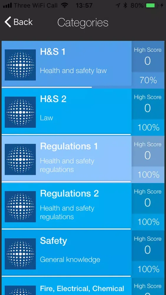 Capturas de pantalla de Nebosh Quiz Health and Safety