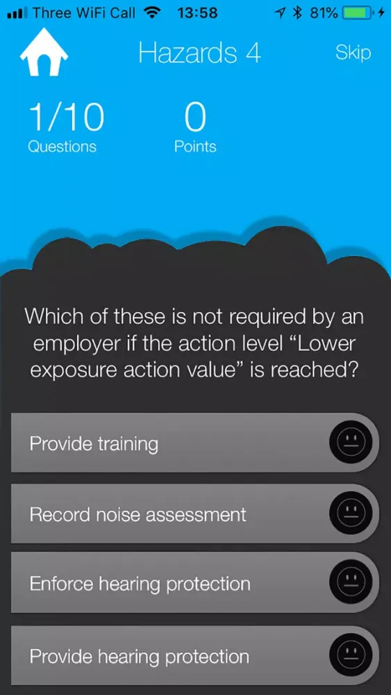 Capturas de pantalla de Nebosh Quiz Health and Safety