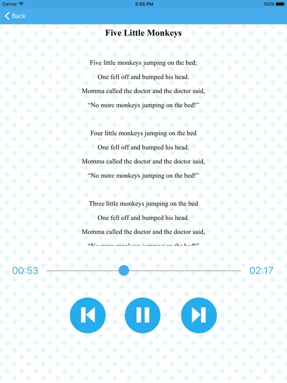 ภาพหน้าจอของ Top 100 English Rhymes iPad 