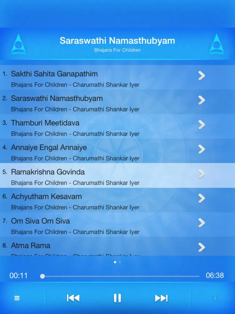 ภาพหน้าจอของ Bhajans For Kids Vol 02 iPad 