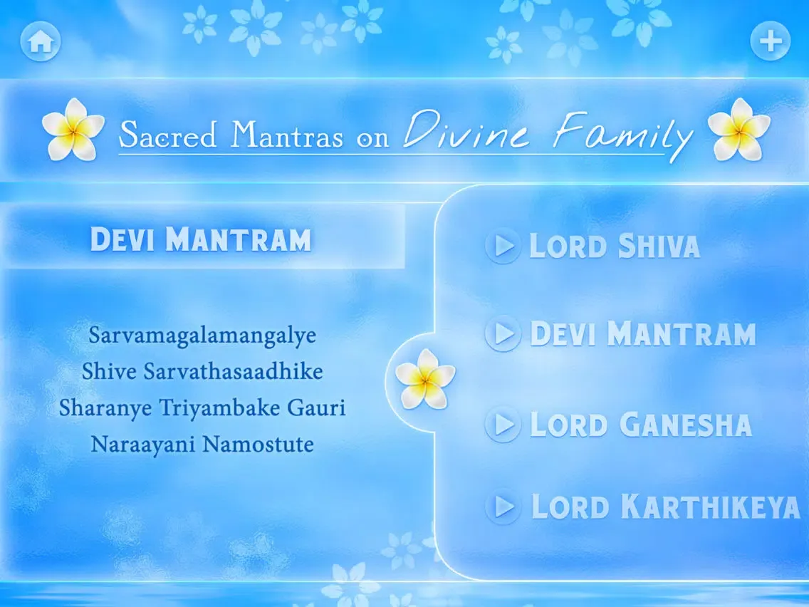 Sacred Mantras on DivineFamily iPad  سکرین شاٹس