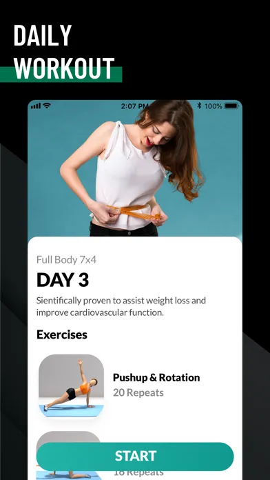 ภาพหน้าจอของ 7 Minute Workout: Easy Fitness