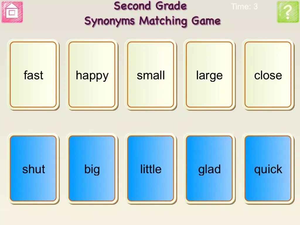 Zrzuty ekranu First Grade and Second Grade Antonyms and Synonyms Free iPad 