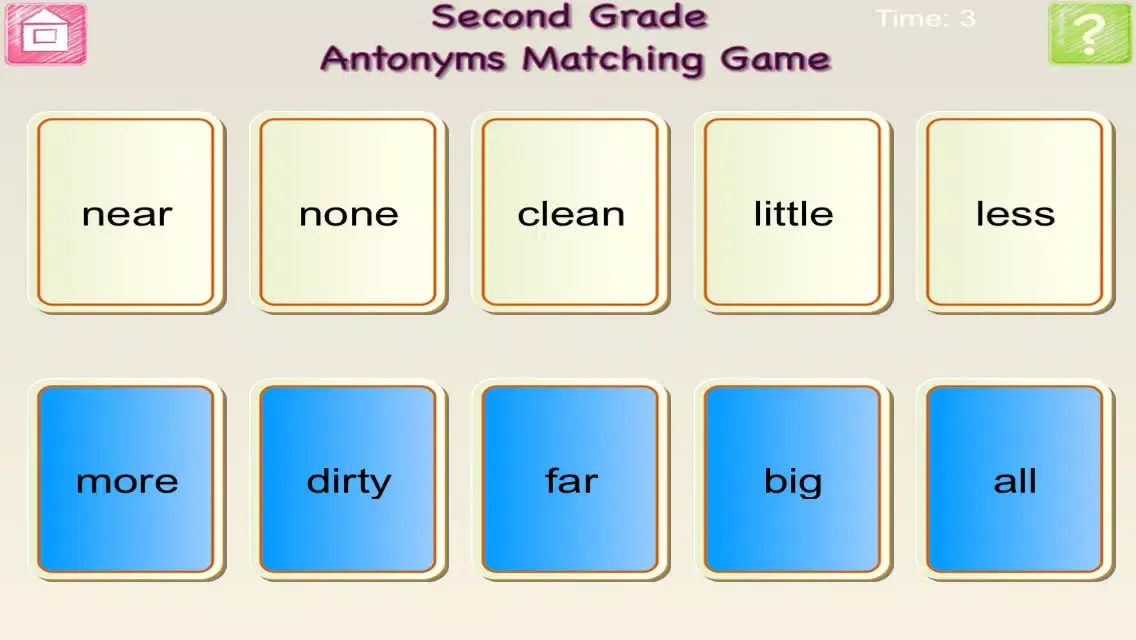 Zrzuty ekranu First Grade and Second Grade Antonyms and Synonyms Free