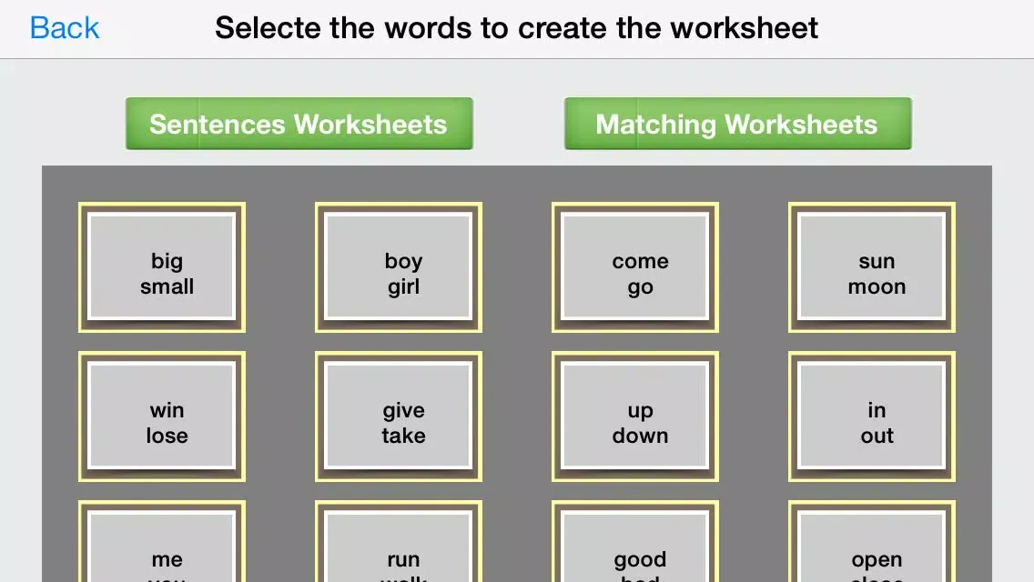Zrzuty ekranu First Grade and Second Grade Antonyms and Synonyms Free