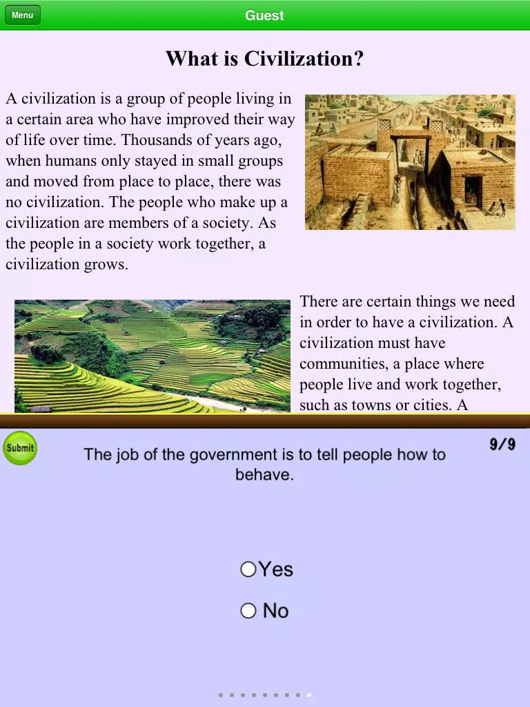Third Grade - Fourth Grade Social Studies Reading Comprehension Free iPad  स्क्रीनशॉट