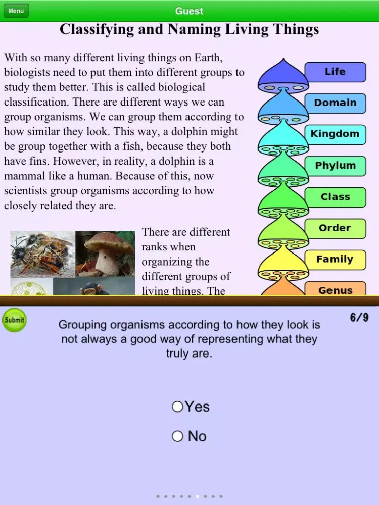 3rd Grade 4th Grade Life Science Reading Comprehension Free iPad  Screenshots