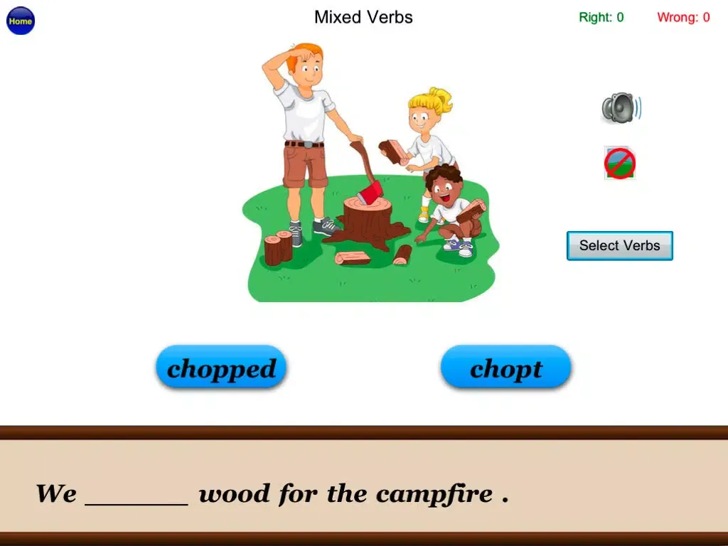 English Irregular Verbs Vocabulary Grammar Free iPad  Screenshots